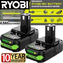 2 PACK 4.0Ah For RYOBI 18V Battery One Plus Compact Lithium-Ion P190 P192 new