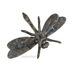 Large Cast Iron Dragonfly Home Garden Figurine Statue Verdigris Green 10.25 inch