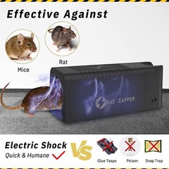 Upgraded Electronic Mouse Trap Control Kill Big Rat Pest Electric Rodent Zapper
