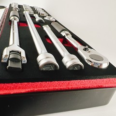 KOKEN 3286Z 3/8 9.5mm Z-EAL Socket Wrench Set 21 pieces W/Metal Case