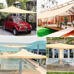 Rectangle Sun Shade Sail Canopy Shelter Shade Mesh Cover Patio Yard Pool Outdoor