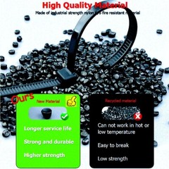(36″ INCH) 10 – 20 PACK BLACK CABLE ZIP TIES Heavy Duty UV Resistant Nylon 66 UL