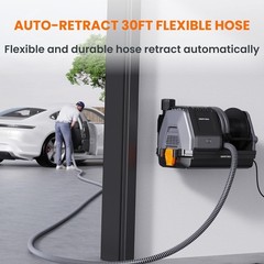 Giraffe Tools Wet Dry Vacuum Cleaner with 30FT Retractable Hose Wall mount 1200W