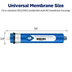6 Pack 100/150 GPD RO Membrane Reverse Osmosis Purifier Water Filter Replacement