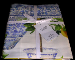 WILLIAMS SONOMA LIMONE TABLECLOTH 70 X 108 COTTON TWILL MADE IN ITALY NEW W/TAGS