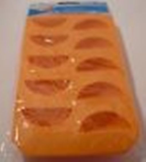 Ice cube Tray orange 18x10cm 100%Silicone Guaranteed Quality 5402