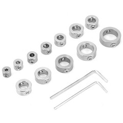 Drilling Limit Ring Depth Stop Collar Stainless Steel Carbon Drills 12 PCS