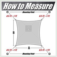 ColourTree Sun Shade Sail Rectangle with Hardware Kits + Cable Wires Ropes