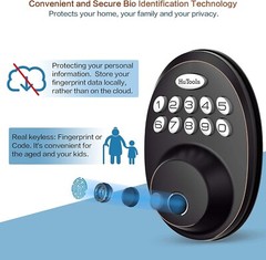 Biometric Electronic Keyless Entry Door Deadbolt Lock Fingerprint with Keypads