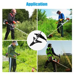 2Pcs 10″ x 3Teeth Steel Brush Cutter Trimmer High Hardness Lawn Weed Eater Blade