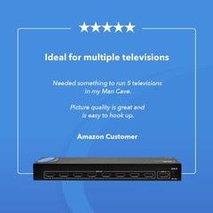 OREI HD-108 8 Port 1×8 1 In 8 Out HDMI Splitter Audio Video 1080P HD HDTV 3D DVD