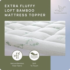 Cooling Bamboo Mattress Topper for Back Pain Relief,8-20″Deep Pocket for Bedroom