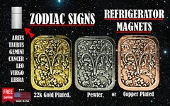 Refrigerator Magnet Zodiac Signs, Astrological Signs, Made in USA