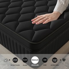 12/14 Inch Queen Size Mattress in a Box Gel Memory Foam Hybrid Pocket Spring Bed