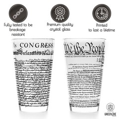 – United States Constitution & Declaration of Independence Glasses (Set of 2)…