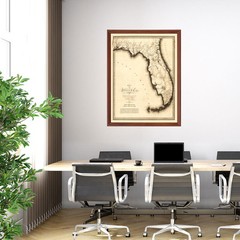 Old Map of Florida 1823 – Vintage Florida Art