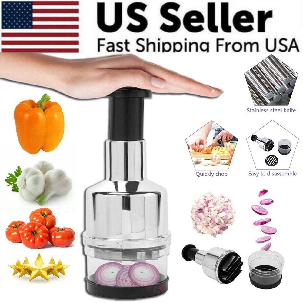Vegetable Fruit Salad Hand Chopper Cutter Onion Garlic Food Slicer Dicer Peeler