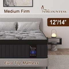 12″14″ Twin Full Queen King Size Mattress in a Box Hybrid Spring Gel Memory Foam