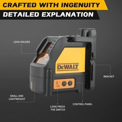 DEWALT Laser Level 2-Line Cross Line Green Light Automatic Leveling High…