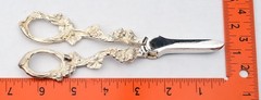 Ornate Floral Silver Plated Scissors Made in England 6.5 in