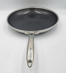 HexClad 12″ FRYING PAN with LID 12-Inch 12 Hybrid Non-Stick -Used Good Condition