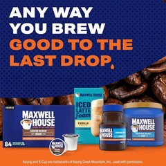 Maxwell House House Blend Medium Roast K-Cup Coffee Pods, 84 ct Box