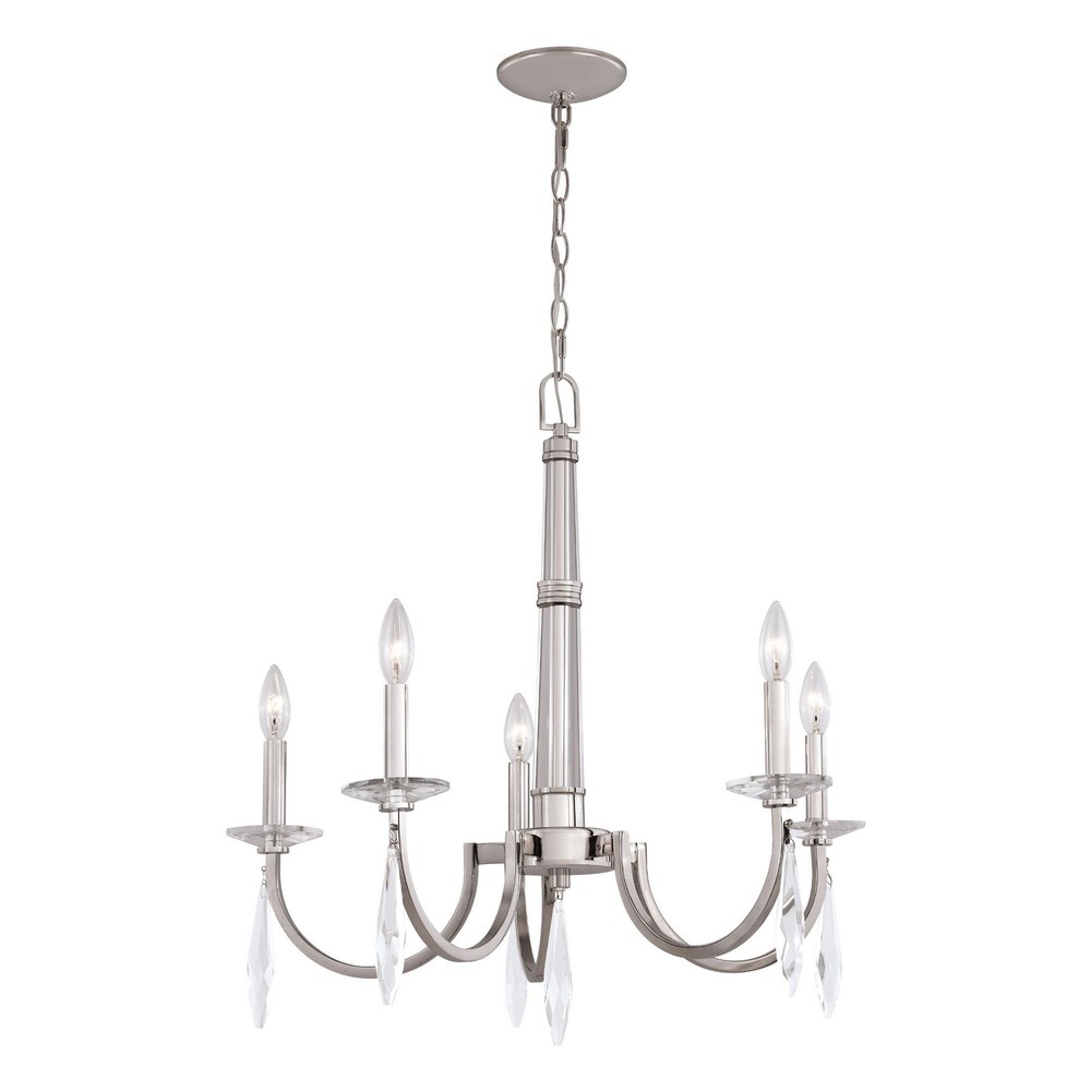 Hoyne 5-Light Chandelier in Contemporary and Candle Style 24.25 Inches Tall and