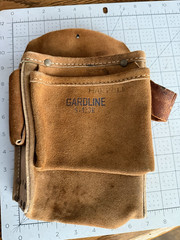 GARDLINE S-123R Tool belt carpenter Leather holder AS SHOWN, SEE REMARKS