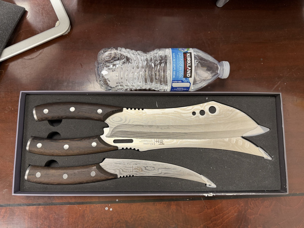 3 PCS SYOKAMI High Carbon Steel Butcher Knife Set, Super Sharp Gift for Mom Dad