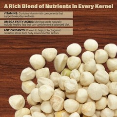 500 Moringa Oleifera Seeds Kernel 4 oz. SHELLED Fresh Organic Semilla De Moringa