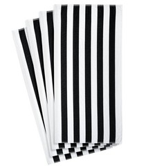 Cabana Stripe Beach Towels, 4 Pack, 58 in x 28 in, Black