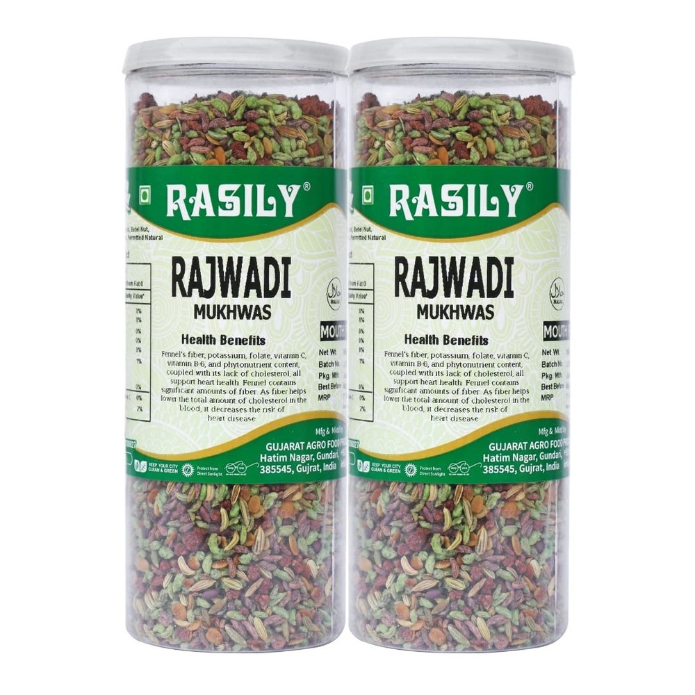 Rasily Traditional Mouth Freshener Mukhwas Rajwadi After-Meal Snack Digestive 2P