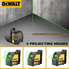 DEWALT Laser Level 2-Line Cross Line Green Light Automatic Leveling High…