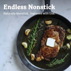 Flambo Skillet #10 – Naturally Non-Stick 10 Inch Pre-Seasoned Cast Iron Black