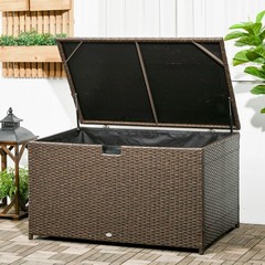113 Gallon Outdoor Storage Box Brown
