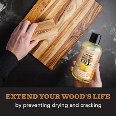 Cutting Board Oil – Food Grade Mineral Oil for Cutting Board – Enriched with Lem