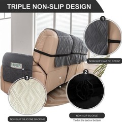 Waterproof Couch Cover for Reclining Couch 3 Seat Recliner Sofa Covers