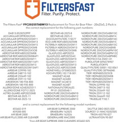 Filters Fast MERV 13 Air Filter 2 Pack Replacement For Trion 255649-102