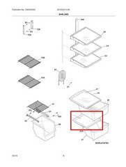 240350903 Crisper Pan Cover (Bottom) Compatible with Frigidaire Refrigerator