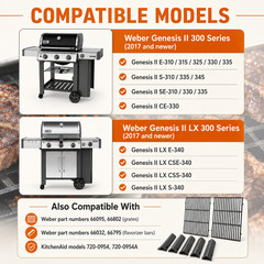 Weber Genesis II 300 Grill Parts Kit 66095 Grates 66032 Bars E310 E330 GS4