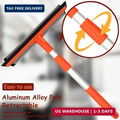 Windshield Cleaner Tool 2 in 1 Car Window Squeegee with Extendable Handle