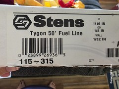 NEW Stens 115-315 Tygon Fuel Line / 1/16″ ID X 1/8″ OD, 35 Feet