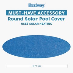 Bestway Round Solar Pool Cover for 18′ Frame & Steel Wall Above Ground Pools
