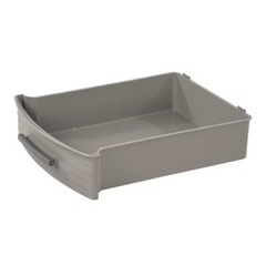 4 Drawer Weave Tower Dark Gray: Plastic Storage Organizer