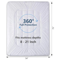 4 Inches Thick Mattress Topper Quilted Cooling Mattress Topper Pad Mattress Topp