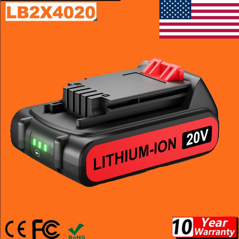 For Black & Decker 3.0AH /8.0AH Lithium Battery Li-Ion 20V MAX LBXR20 LBXR2020
