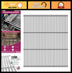 Full Size Stainless Steel Cooking Grates Replacement 19.75″ x 20.25″ – 3-in-1 Pa