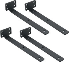 4 Pack 7.88 Inch Floating Shelf Bracket, Heavy Duty Metal L Brackets