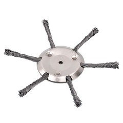 6 8 10 inch Steel Wire Wheel Brush Cutter Weed Eater Trimmer Head w/ Adapter Kit