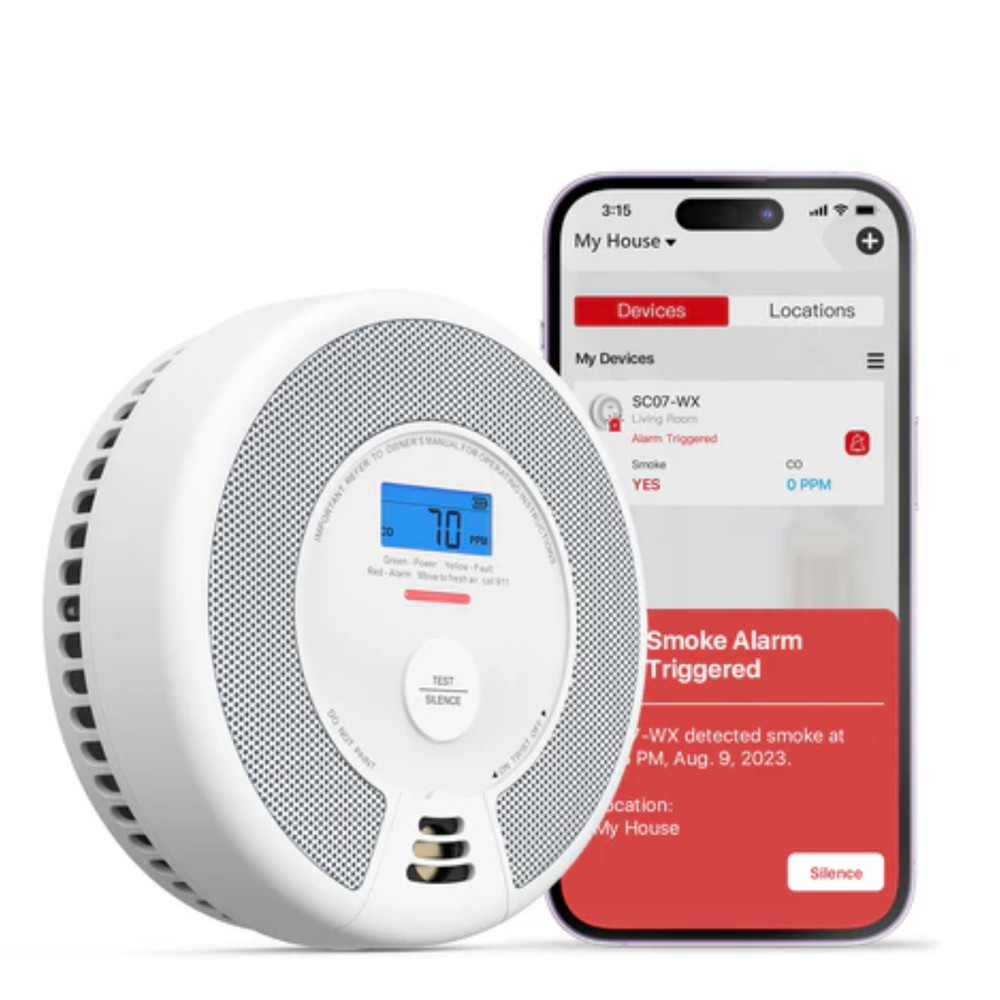 X-SENSE SC07-WX WI-FI COMBINATION SMOKE AND CARBON MONOXIDE ALARM – THREE PACK